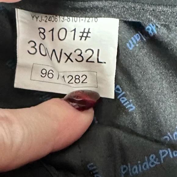 Plain & Plaid Men’s Dress Pants Black Size 30x32 - Picture 6 of 6